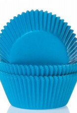 House of Marie House of Marie Mini Baking Cups Cyaan Blauw pk/60