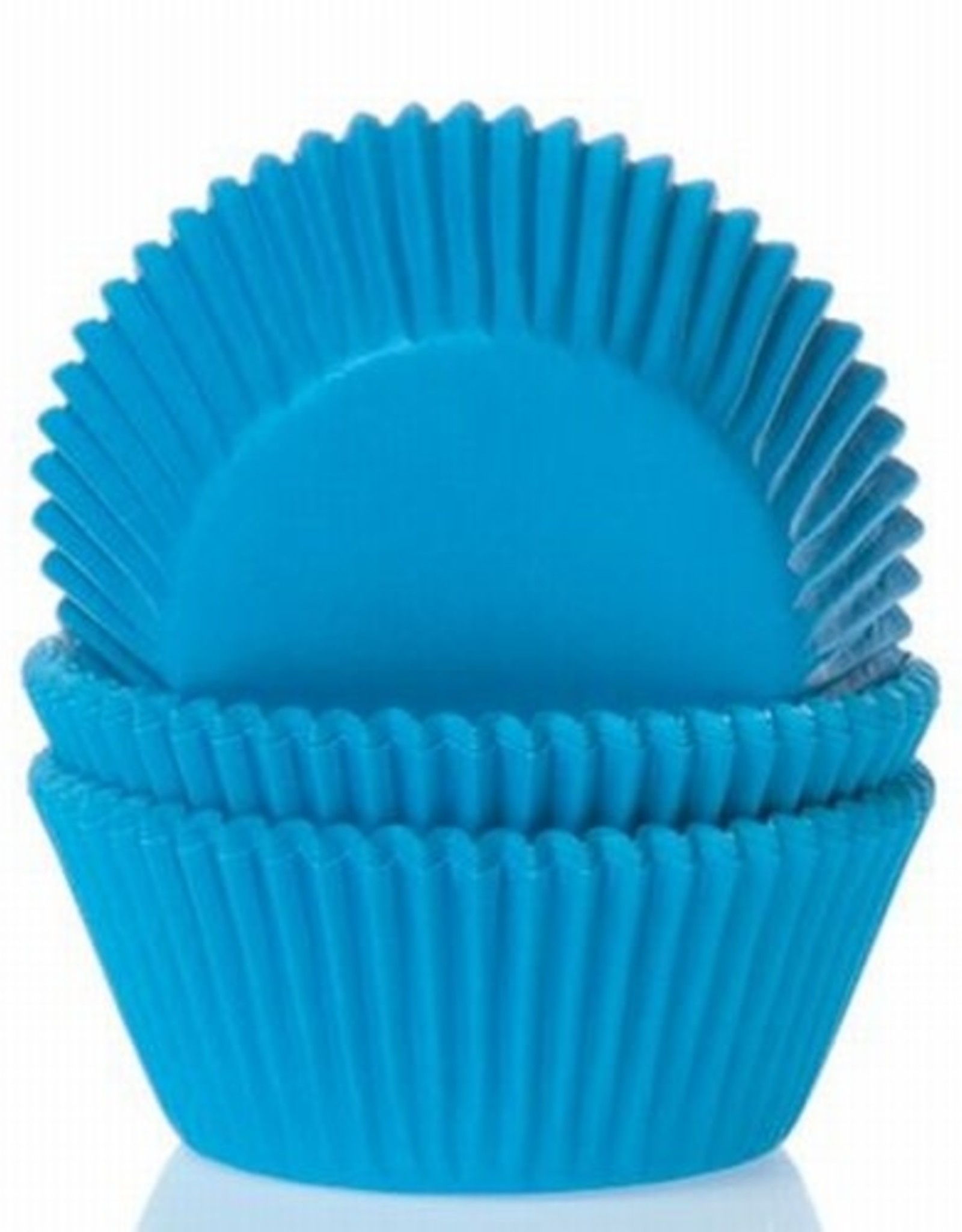 House of Marie House of Marie Mini Baking Cups Cyaan Blauw pk/60