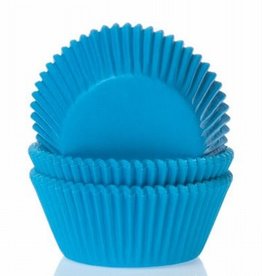 House of Marie Mini Baking Cups Cyaan Blauw pk/60