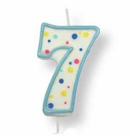 PME PME Large Candle Blue Number 7