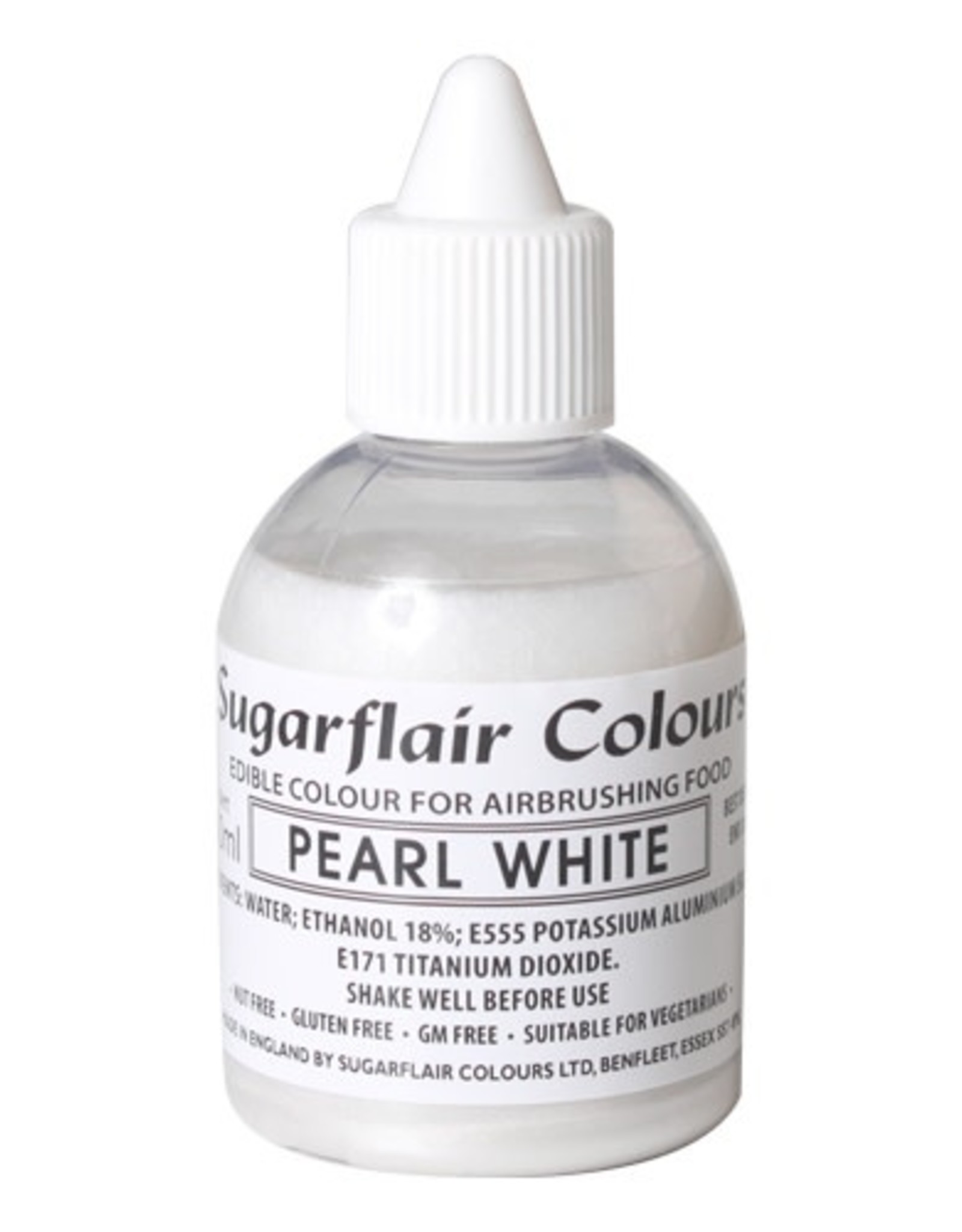 Sugarflair Sugarflair Airbrush Colouring -Glitter Pearl White- 60 ml