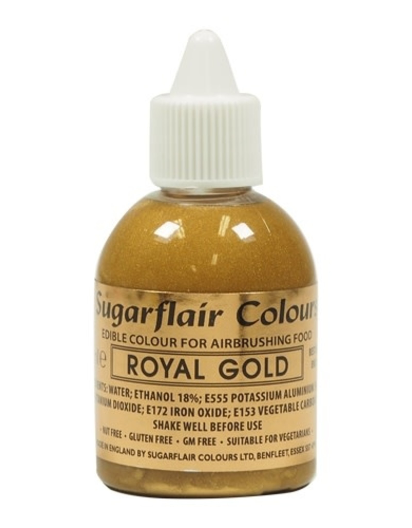 Sugarflair Sugarflair Airbrush Colouring -Royal Gold- 60ml