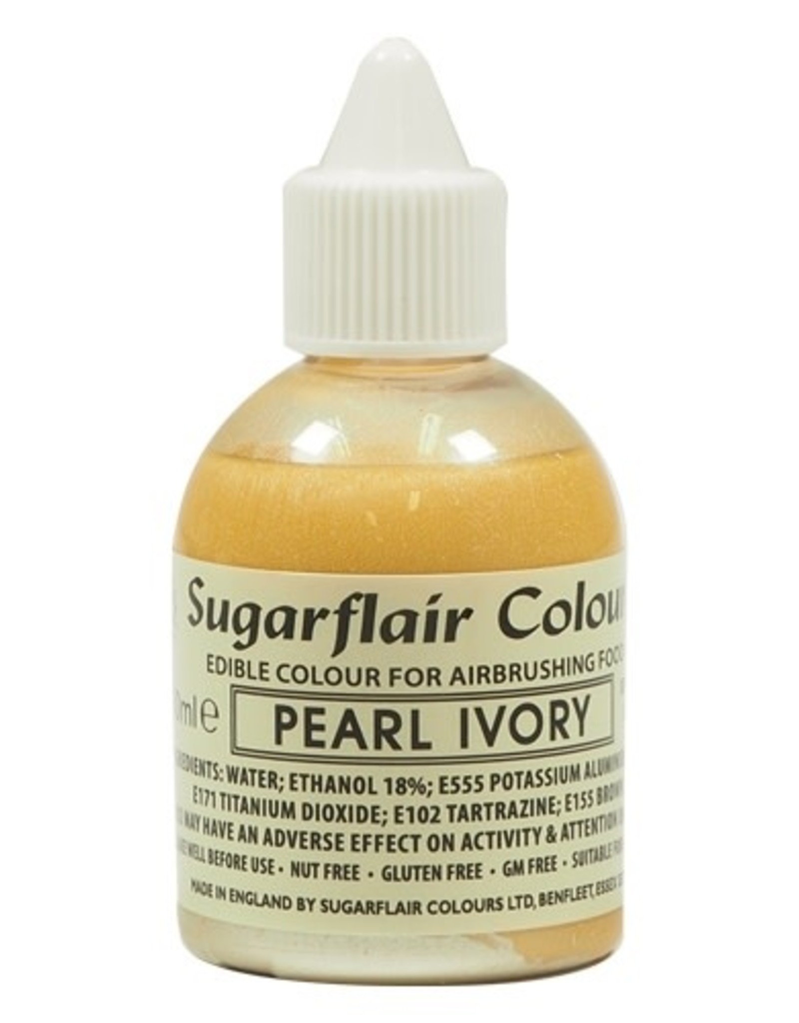 Sugarflair Sugarflair Airbrush Colouring -Pearl Ivory- 60ml