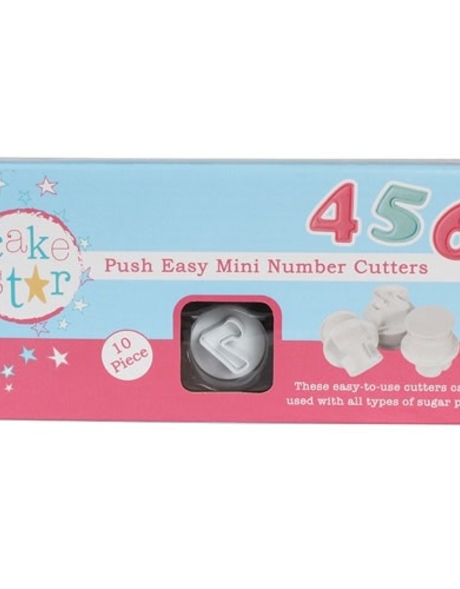 Cake Star Cake Star Push Easy Numbers Cutters Mini  Set/10