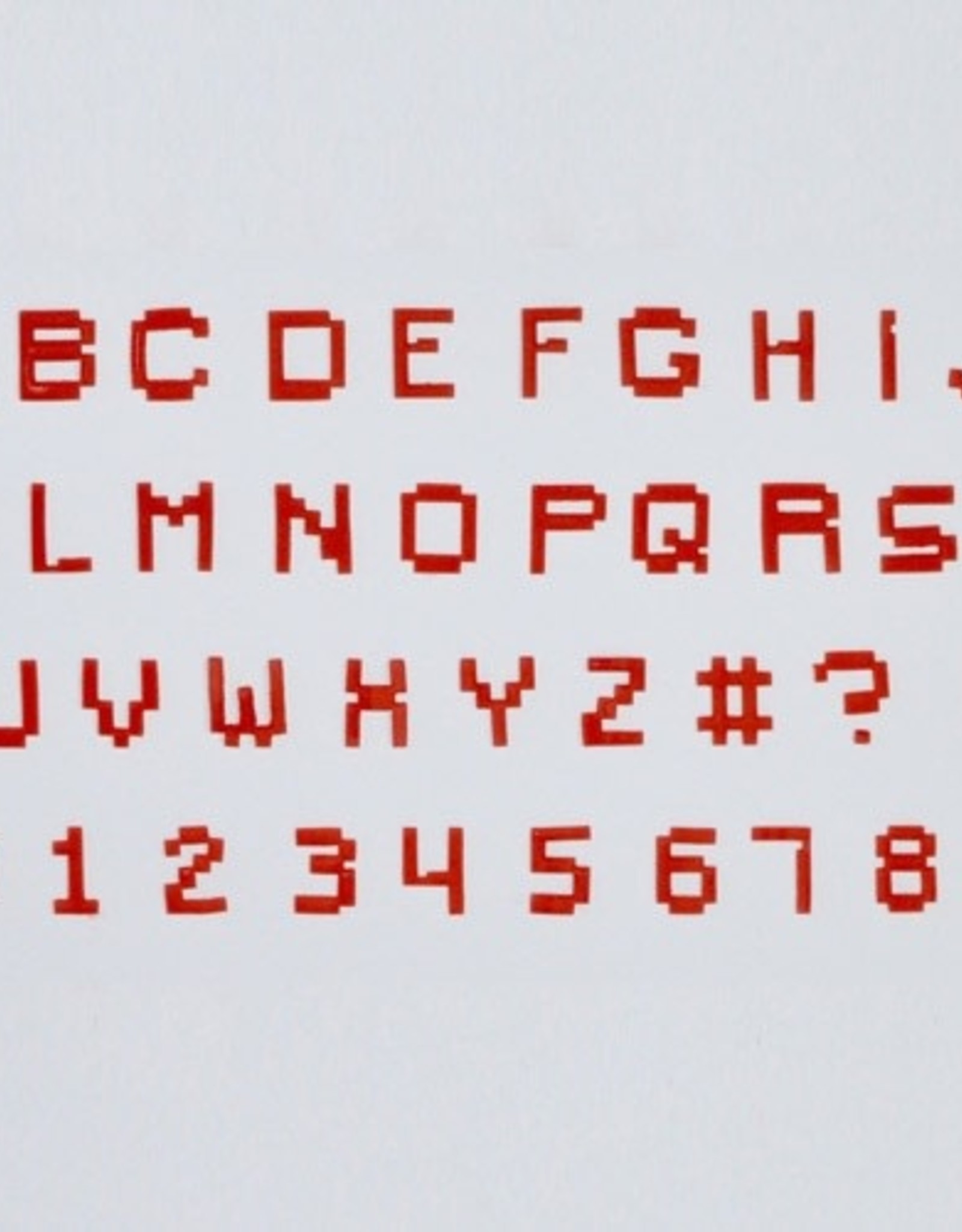 FMM FMM Alphabet & Numbers Tappits Pixel Upper Case