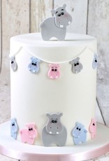 FMM FMM Mummy & Baby Hippo Cutter Set/4