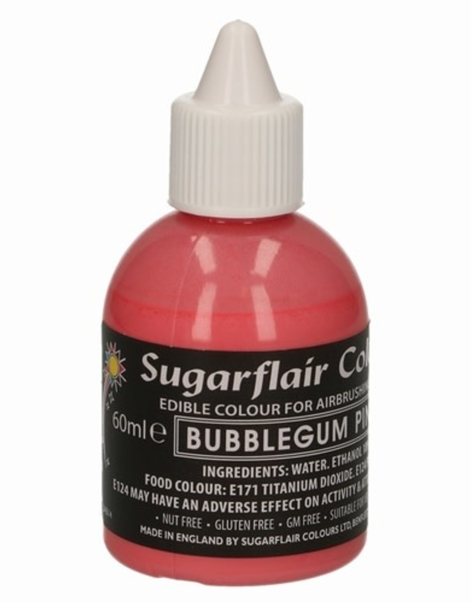 Sugarflair Sugarflair Airbrush Colouring -Bubblegum Pink- 60ml