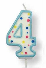 PME PME Large Candle Blue Number 4