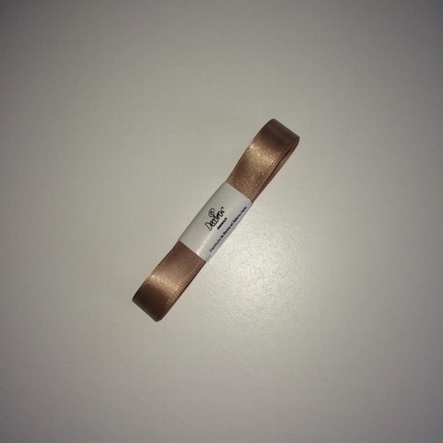 Decora Double Satin Ribbon 15mm x 5mtr Caffe Latte - Fun with Cakes