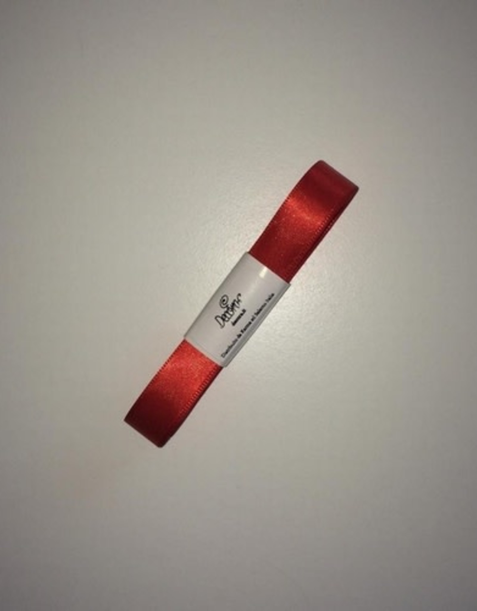 Decora Double Satin Ribbon 15mm x 5mtr Coral Red