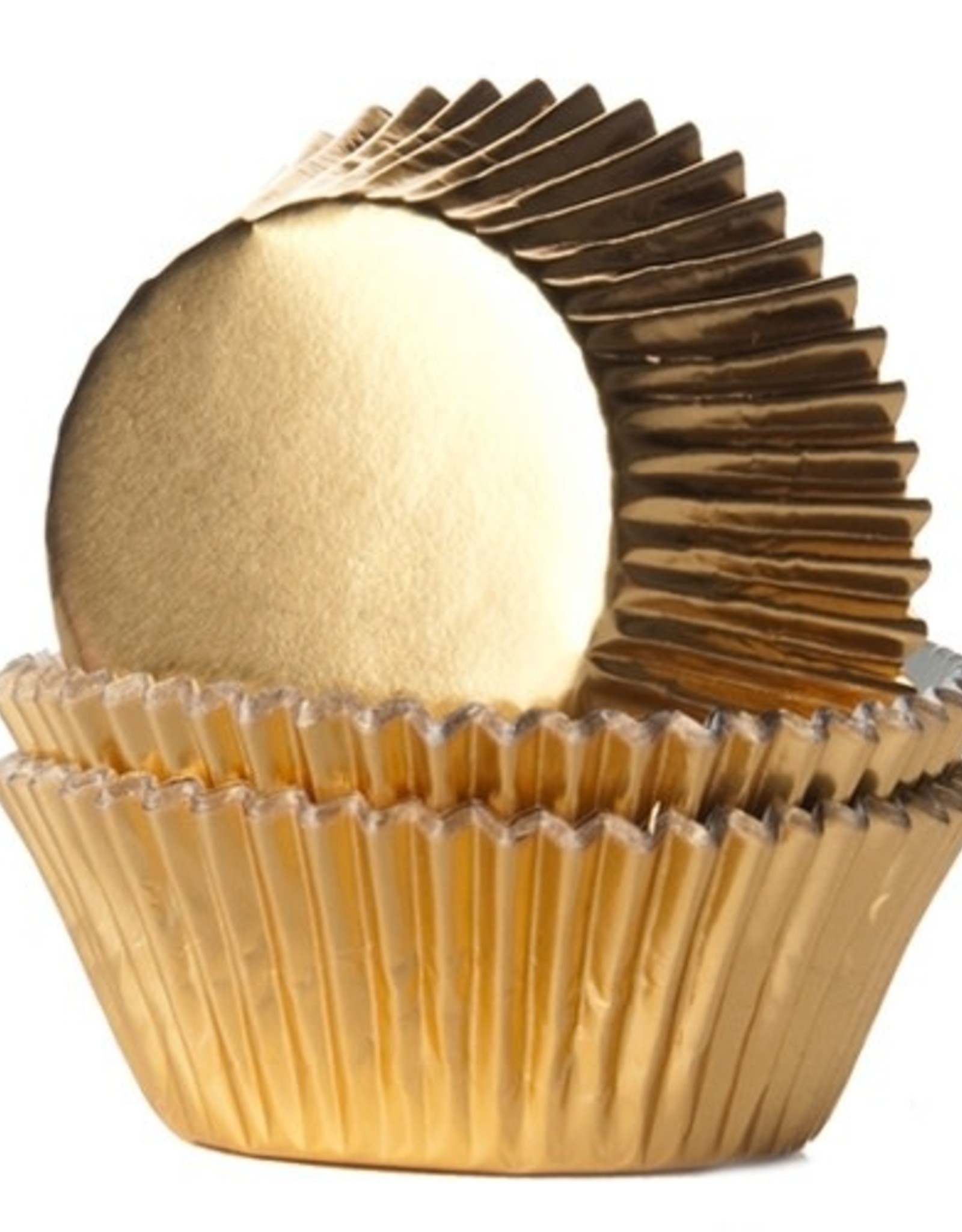 House of Marie House of Marie Baking Cups Folie Goud pk/24