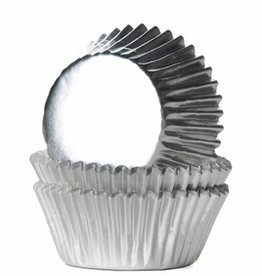 House of Marie Mini Baking Cups Folie Zilver pk/36