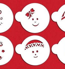 Designer Stencils Designer Stencils Baby Faces Set/6