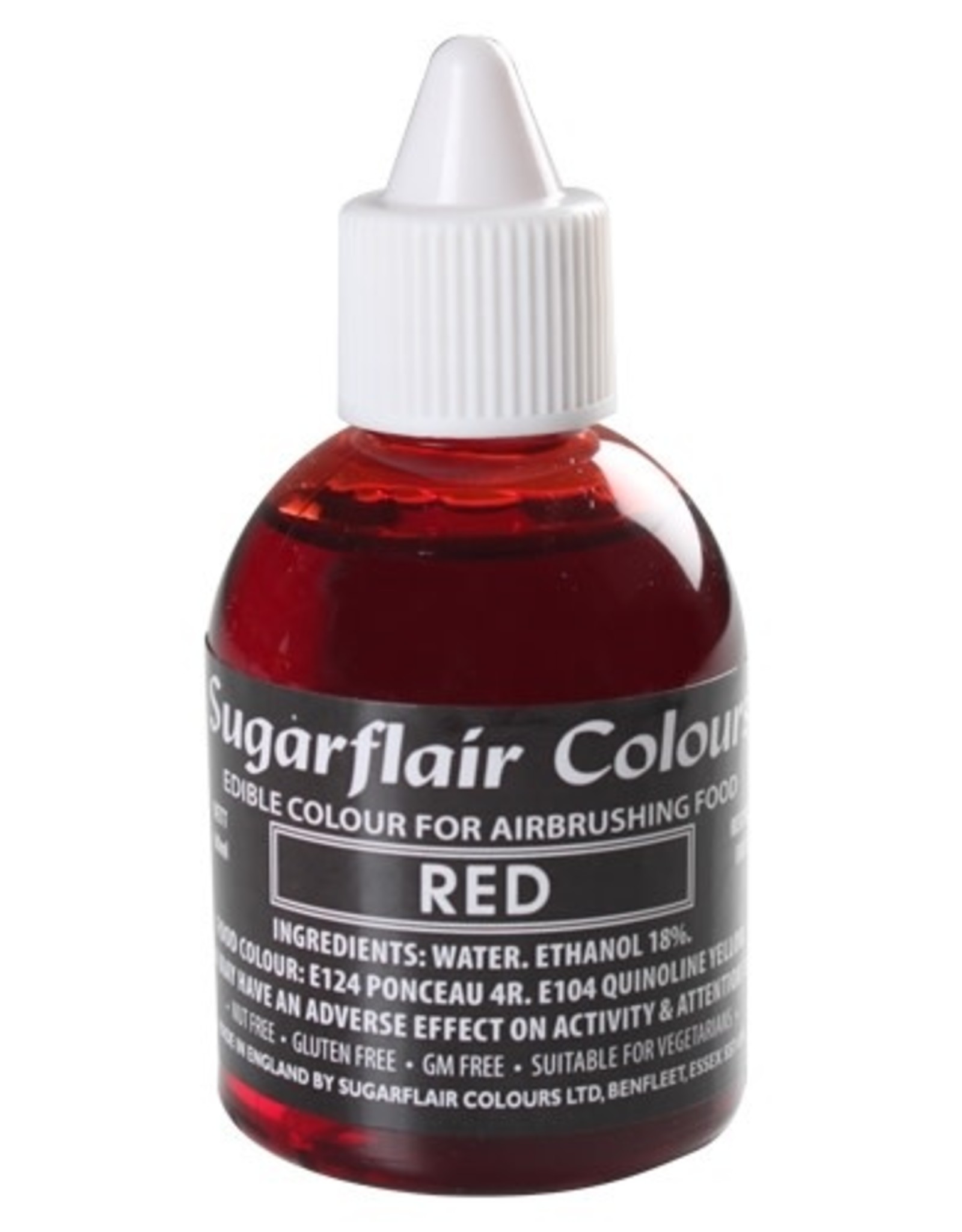 Sugarflair Sugarflair Airbrush Colouring -Red- 60ml