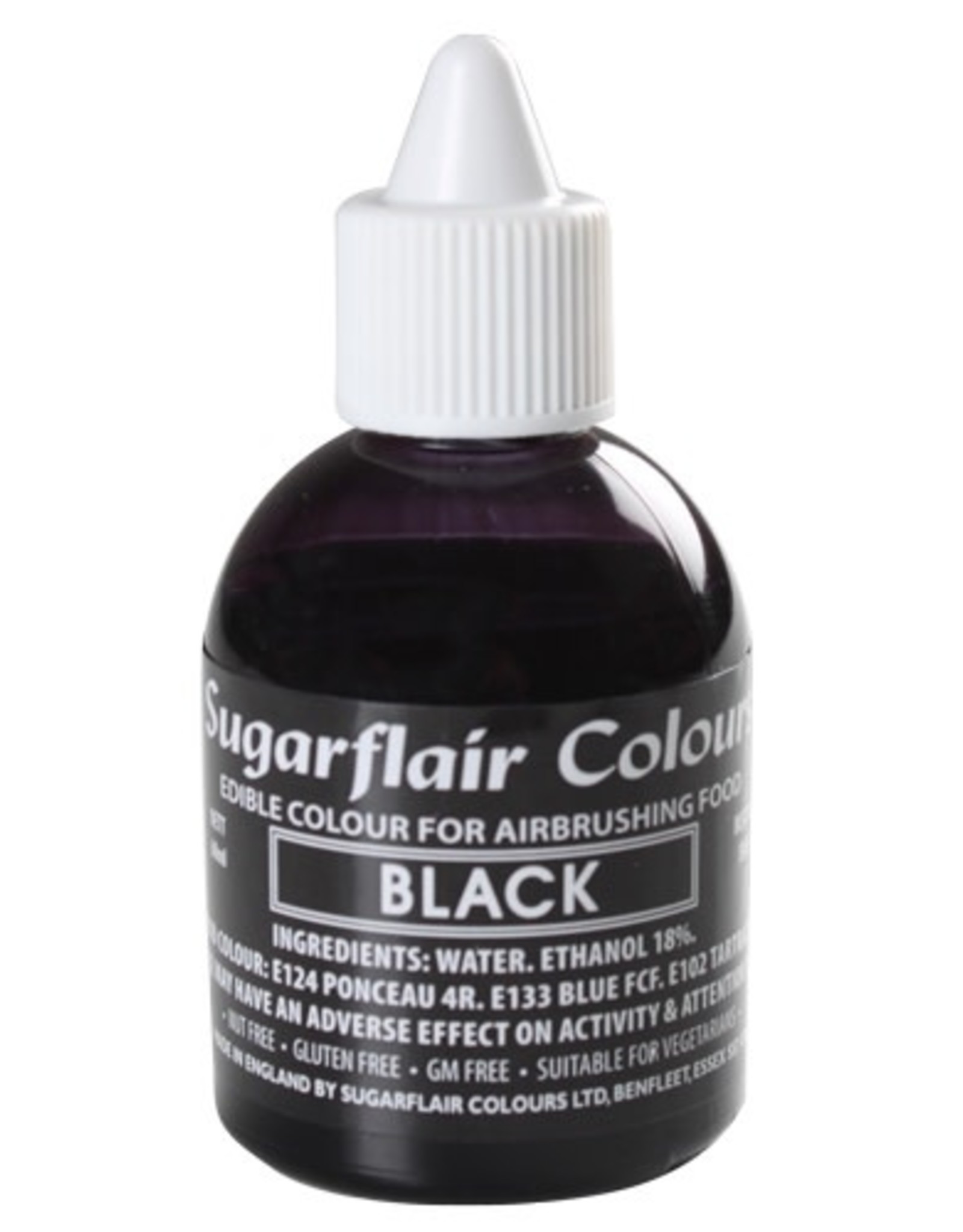 Sugarflair Sugarflair Airbrush Colouring -Black- 60ml