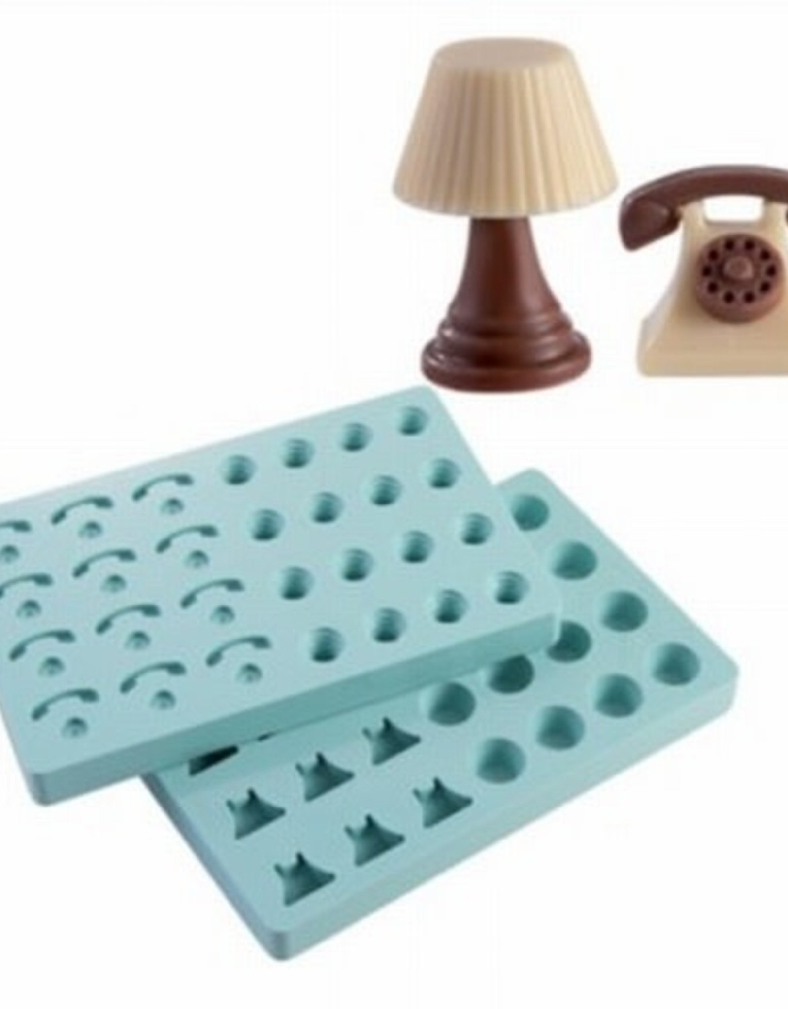 Martellato Nostalgic Chocolate Mould Kit/2 Lamp + Telephone