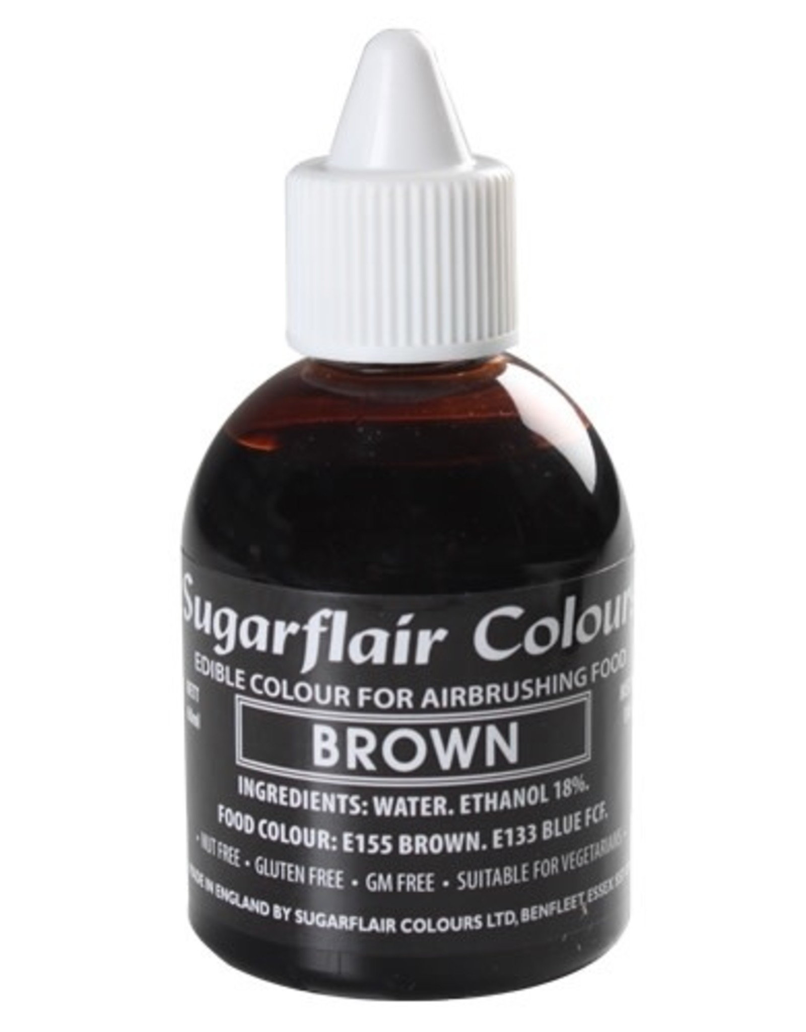 Sugarflair Sugarflair Airbrush Colouring -Brown- 60ml