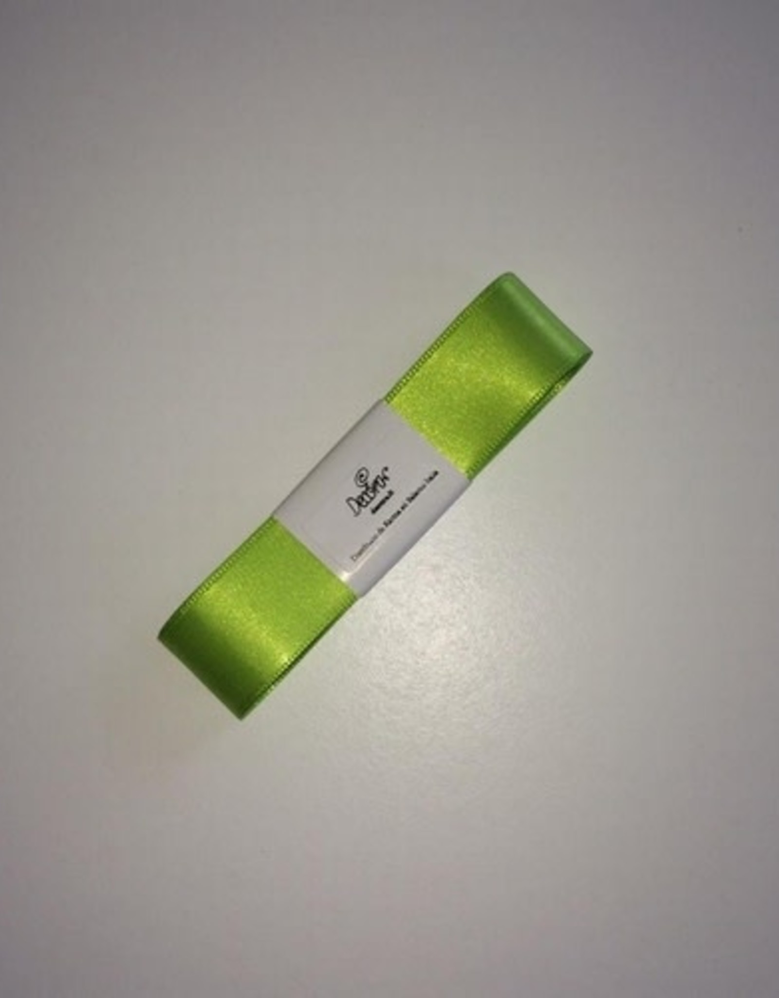 Double Satin Ribbon 25mm x 3mtr Apple Green