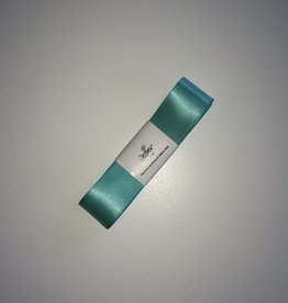 Double Satin Ribbon 25mm x 3mtr Teal Blue