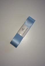 Decora Double Satin Ribbon 25mm x 3mtr Baby Blue