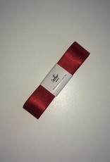 Decora Double Satin Ribbon 25mm x 3mtr Warm Red