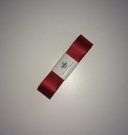 Decora Double Satin Ribbon 25mm x 3mtr Warm Red