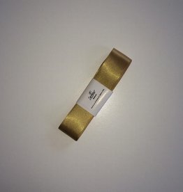 Double Satin Ribbon 25mm x 3mtr Gold