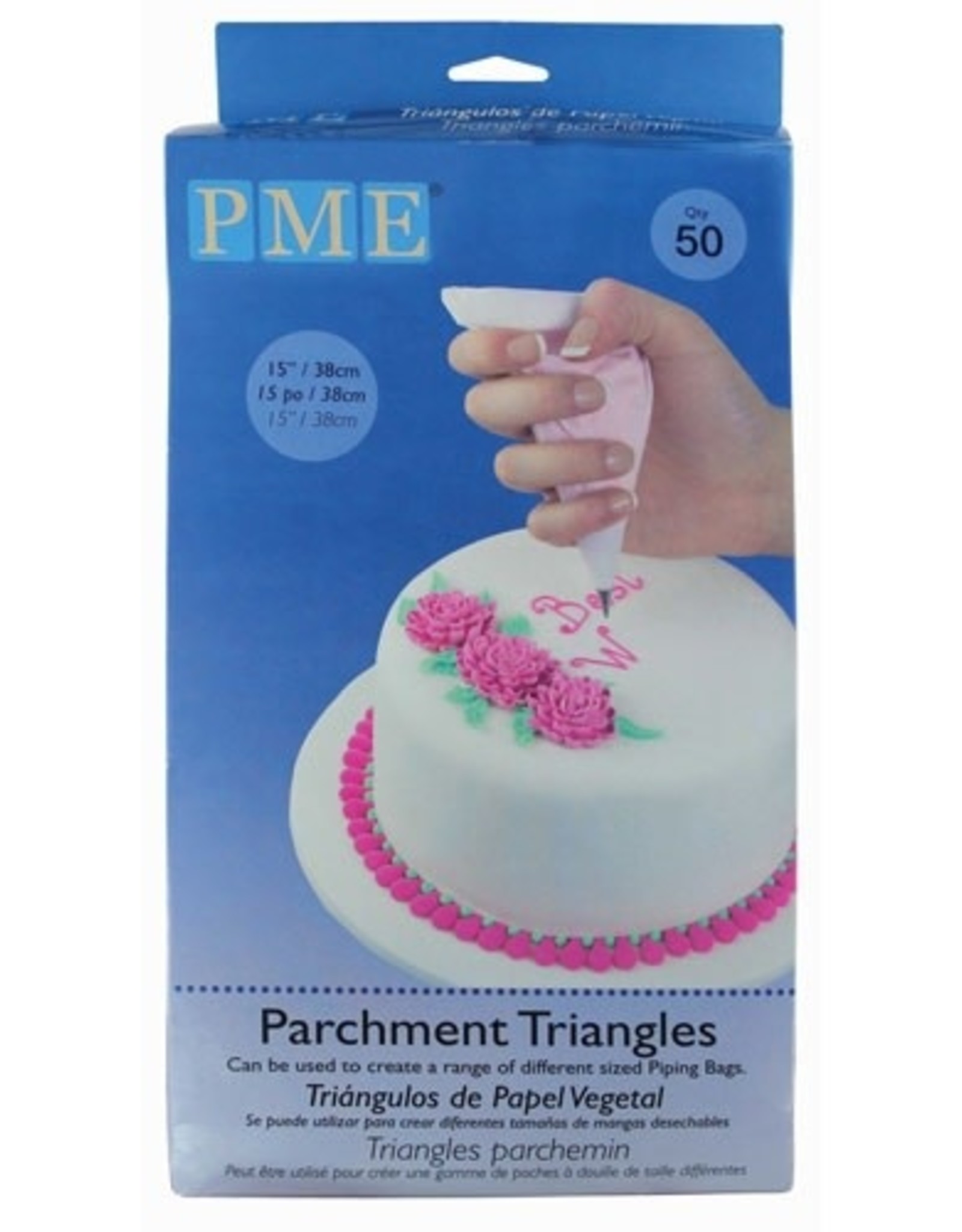 PME PME Cornetjes Papier-Perkament Driehoekjes 38cm pk/50