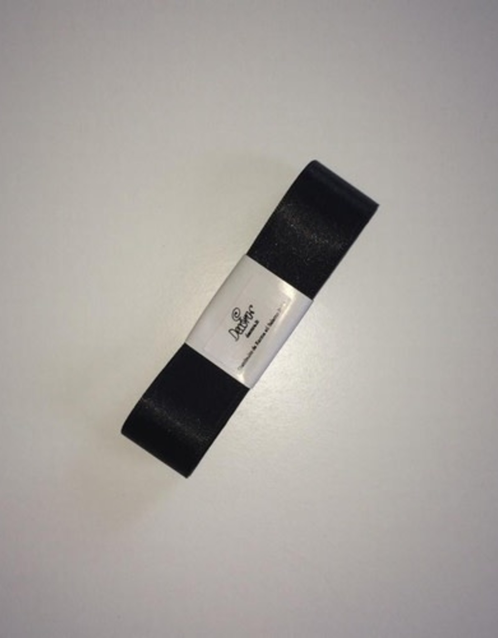 Decora Double Satin Ribbon 25mm x 3mtr Black