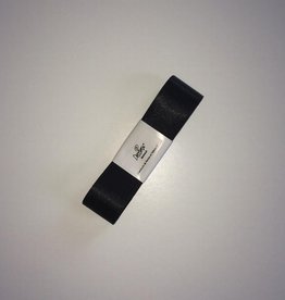 Decora Double Satin Ribbon 25mm x 3mtr Black
