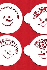 Designer Stencils Designer stencils Snowkids Cookie Stencil Set/4