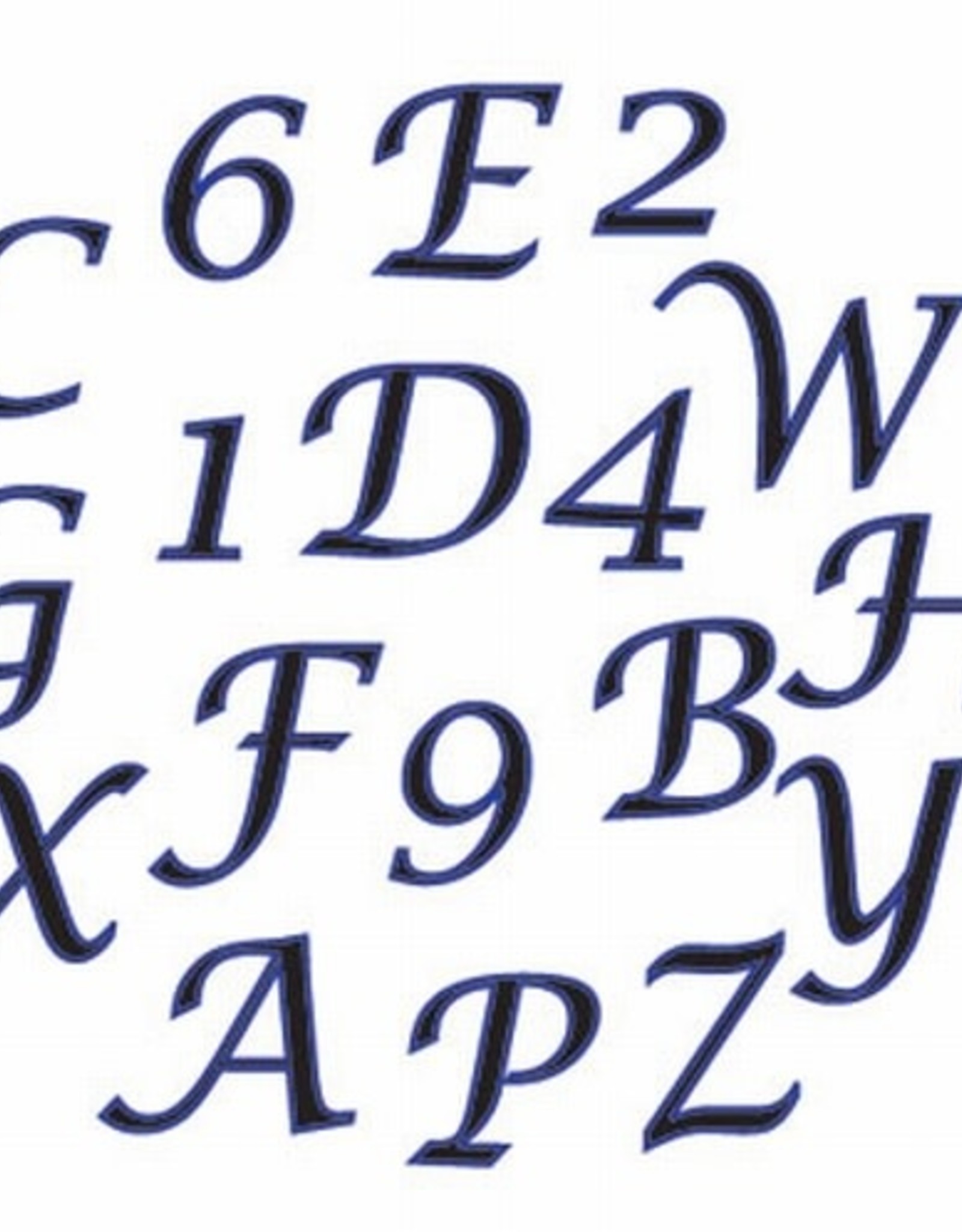 FMM FMM Alphabet & Numbers Tappits Upper Case SCRIPT Italic