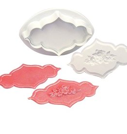 PME PME Creative Plaque Embossing Cutter -Rose Spray & Plain-M