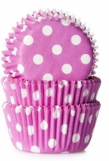 House of Marie House of Marie Mini Baking cups Stip Roze - pk/60