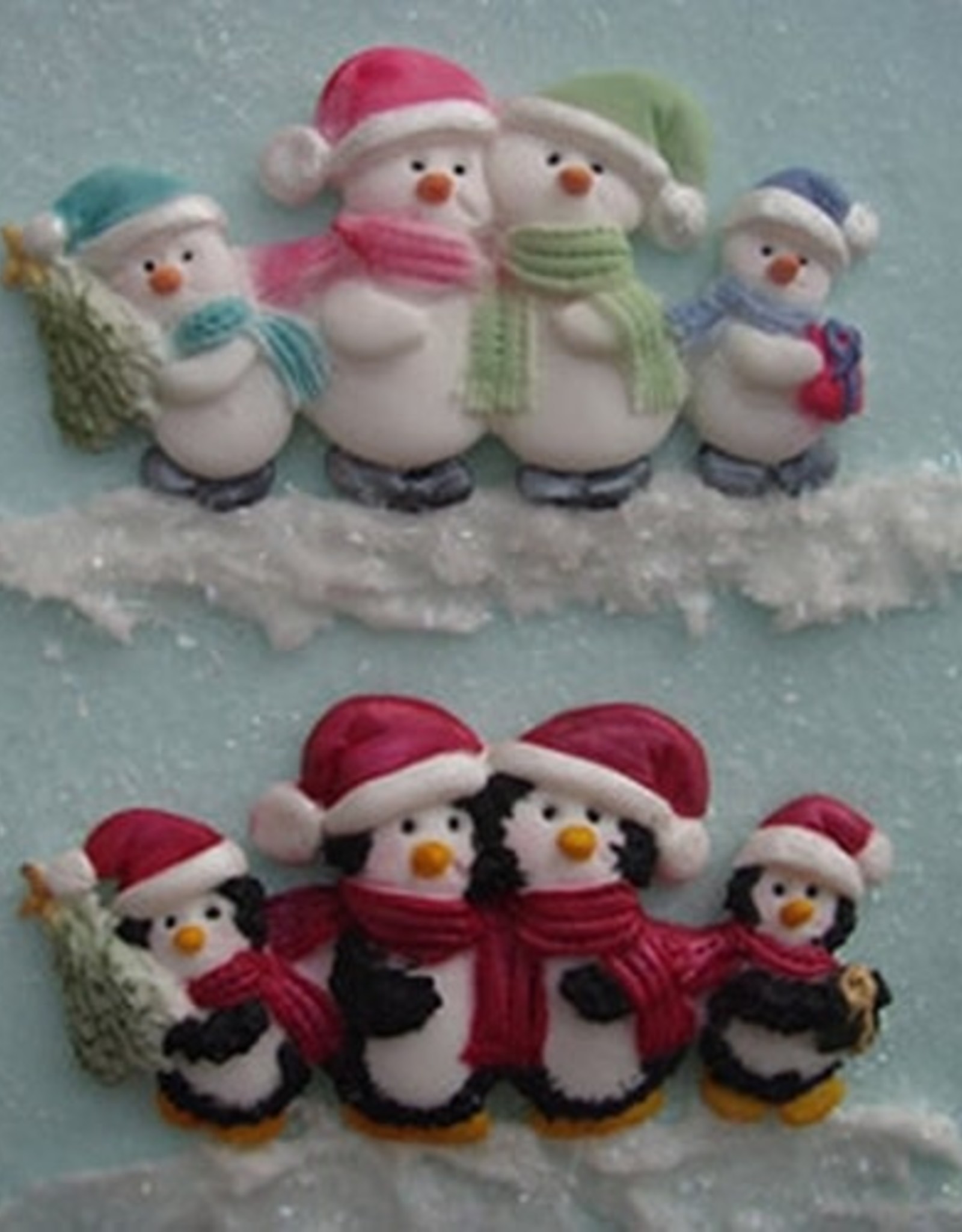 Karen Davies Karen Davies Siliconen Mould - Snowman/Penguin Family