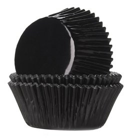House of Marie Baking Cups Folie Zwart - pk/24