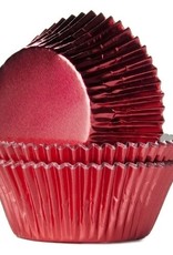 House of Marie House of Marie Baking Cups Folie Rood - pk/24