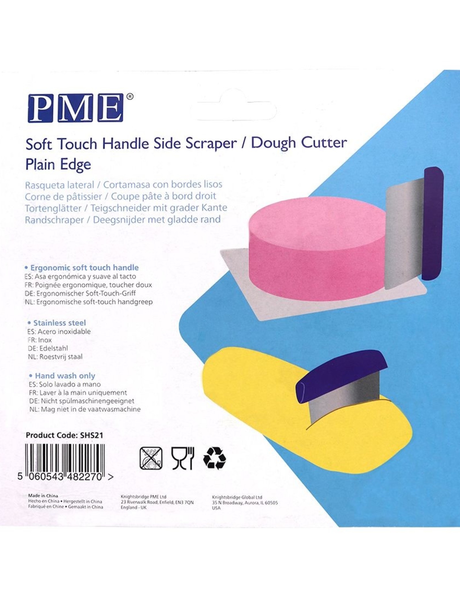 PME PME Side Scraper/Dough Cutter Plain Edge