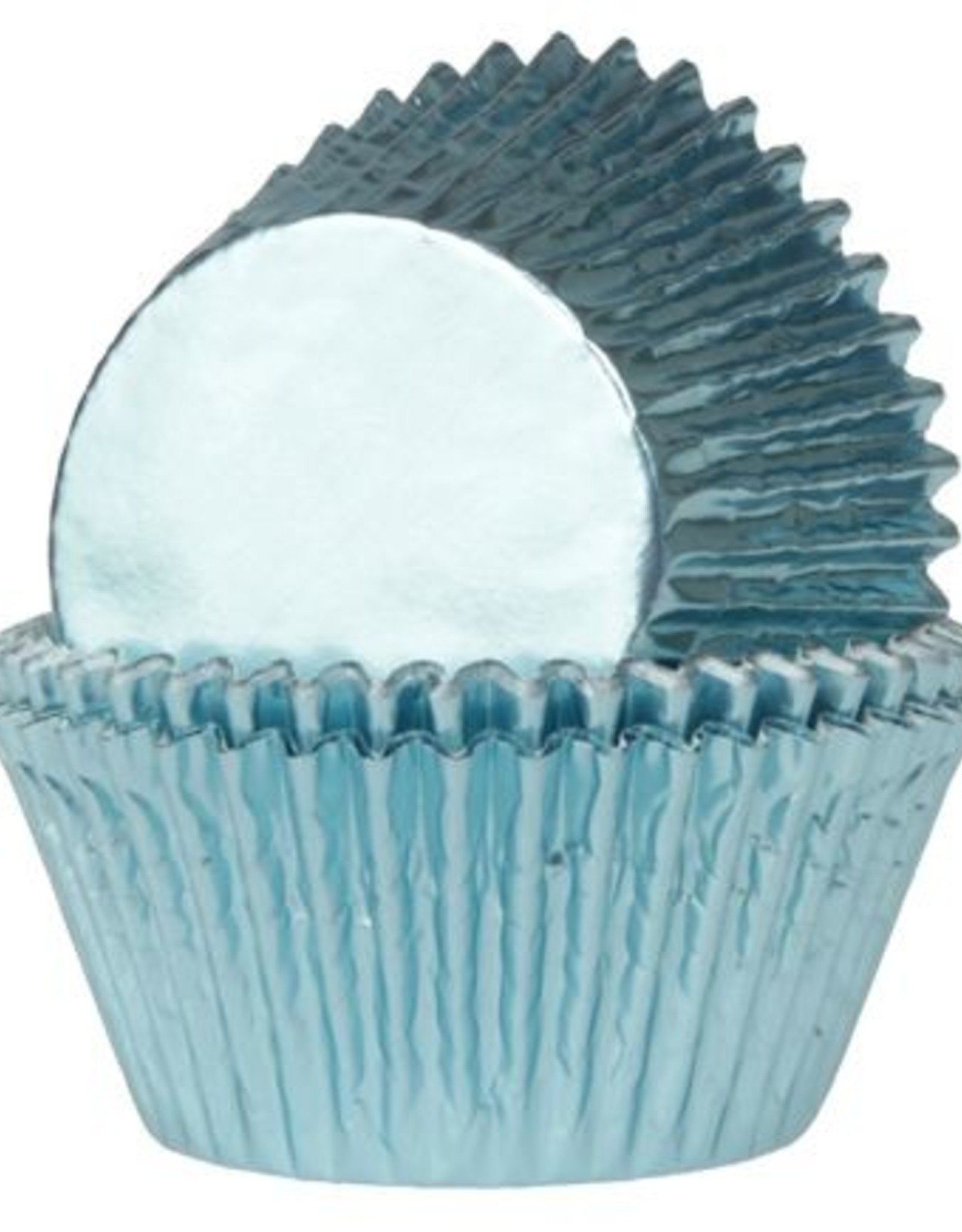 House of Marie House of Marie Mini Baking Cups Folie Baby Blauw pk/36