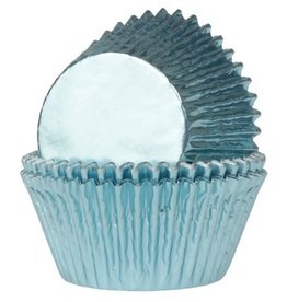 House of Marie Mini Baking Cups Folie Baby Blauw pk/36
