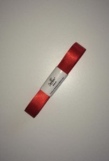 Decora Double Satin Ribbon 15mm x 25mtr Coral Red op Grote Rol