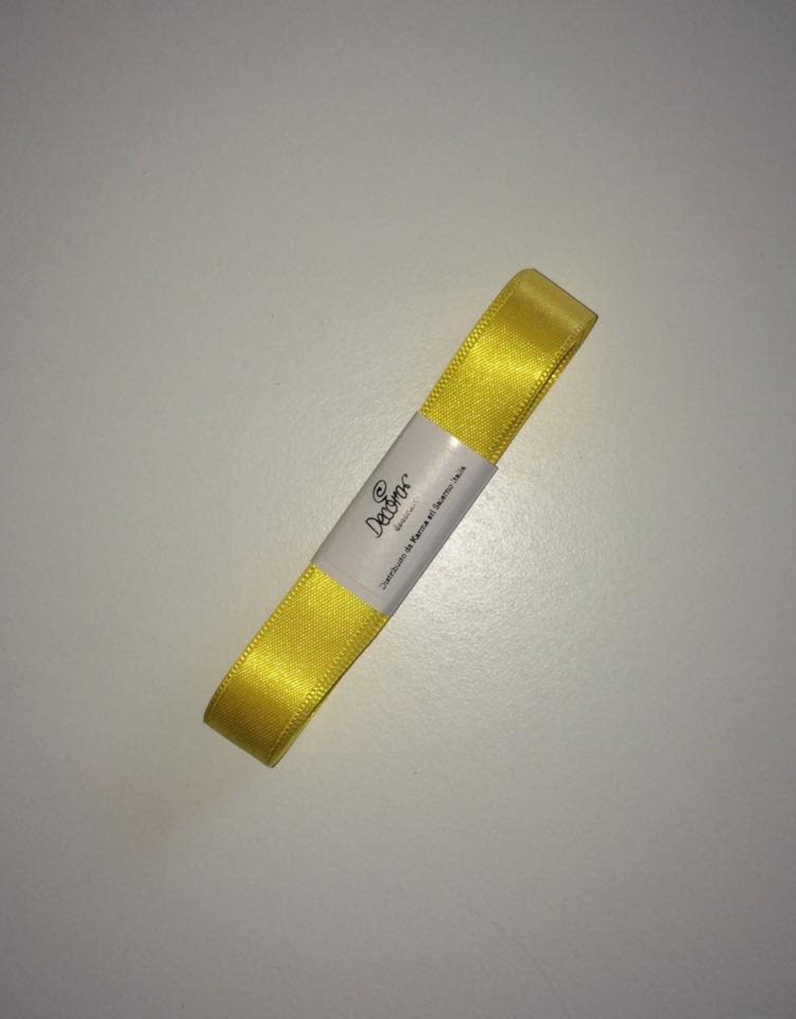 Decora Double Satin Ribbon 15mm x 25mtr Yellow op Grote Rol