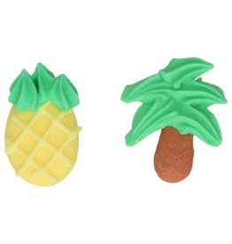 FunCakes Suikerdecoratie Ananas & Palmbomen Set/12