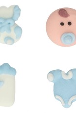 FunCakes FunCakes Suikerdecoratie Baby Blauw Set/12