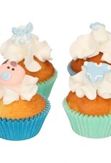 FunCakes FunCakes Suikerdecoratie Baby Blauw Set/12