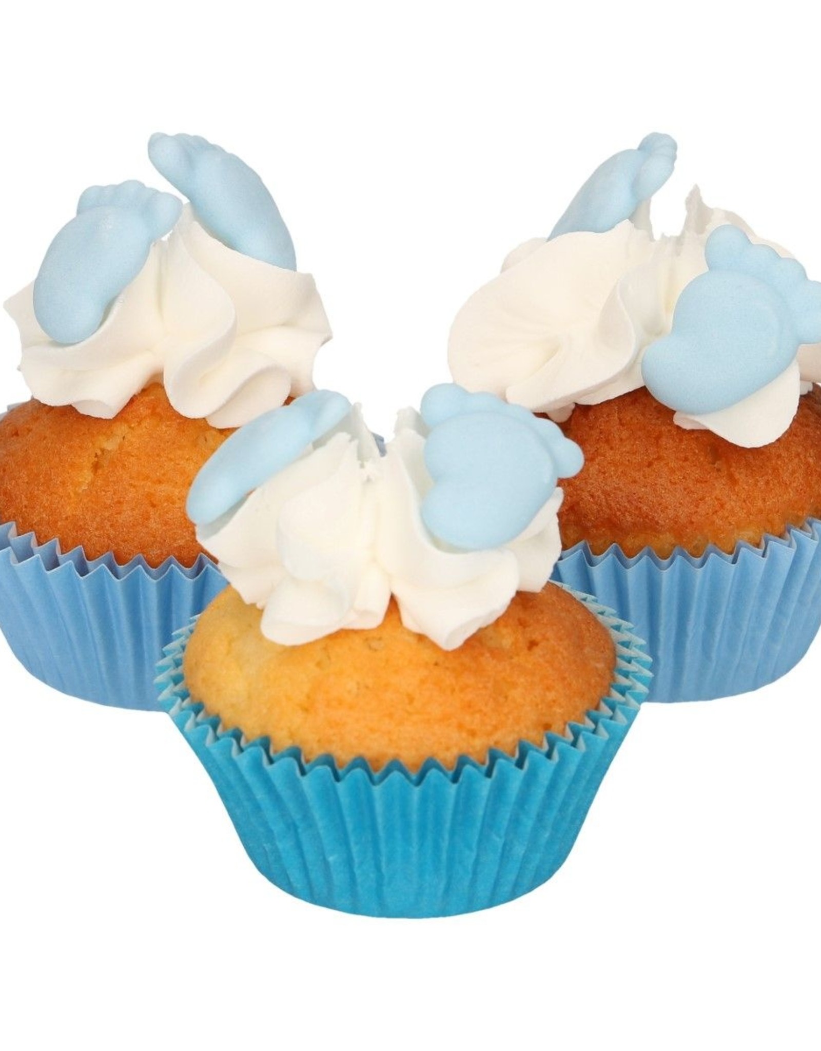 FunCakes FunCakes Suikerdecoratie Baby Voetjes Blauw Set/16