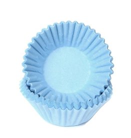 House of Marie Chocolade Baking Cups Pastel Blauw pk/100
