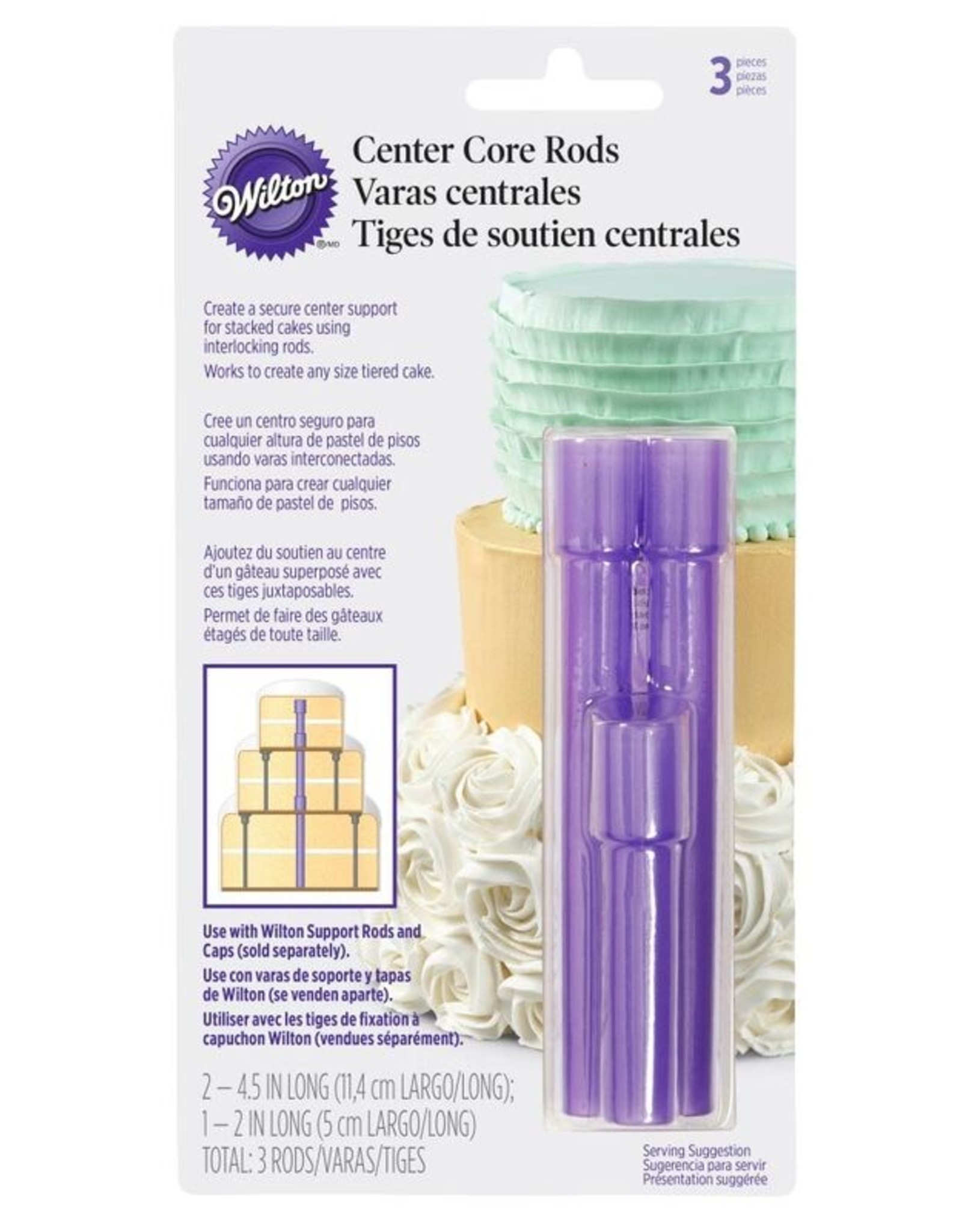 Wilton Wilton Plastic Centre Core Rods pk/3