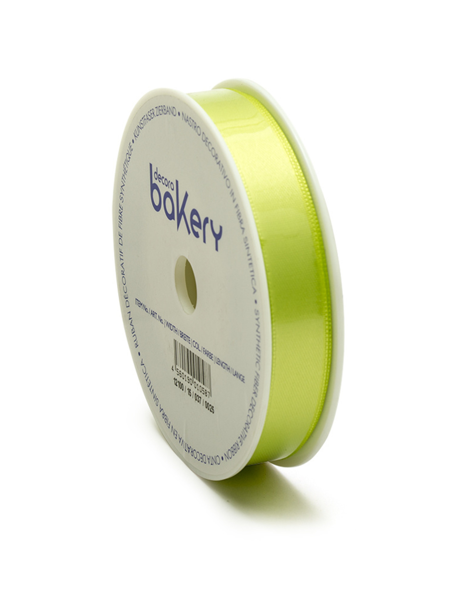 Decora Double Satin Ribbon 15mm x 25mtr Apple Green op Grote Rol