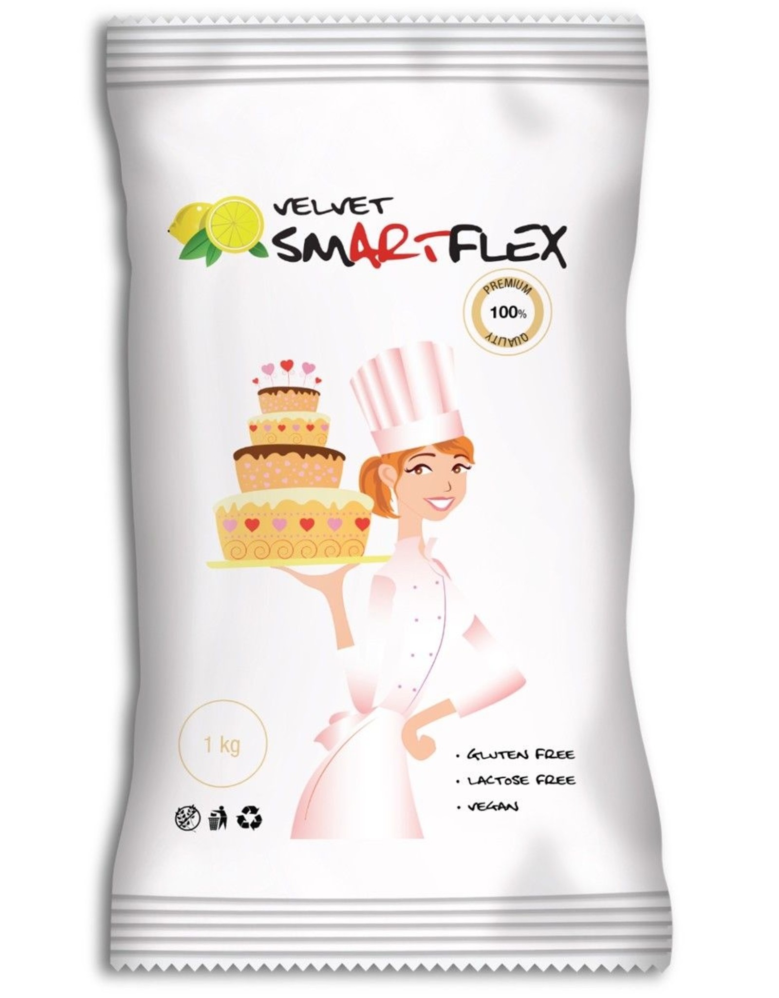 Smartflex Smartflex Fondant White Velvet Lemon 1kg